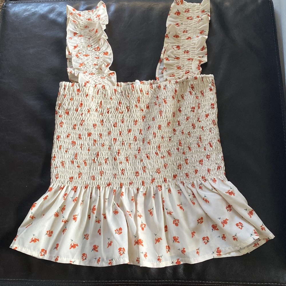 Floral baby doll tank top